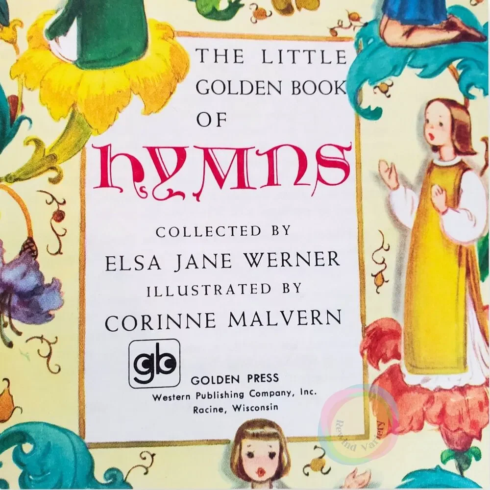 Vintage 1974 A Little Golden Book of Hymns Corinne Malvern